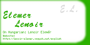 elemer lenoir business card